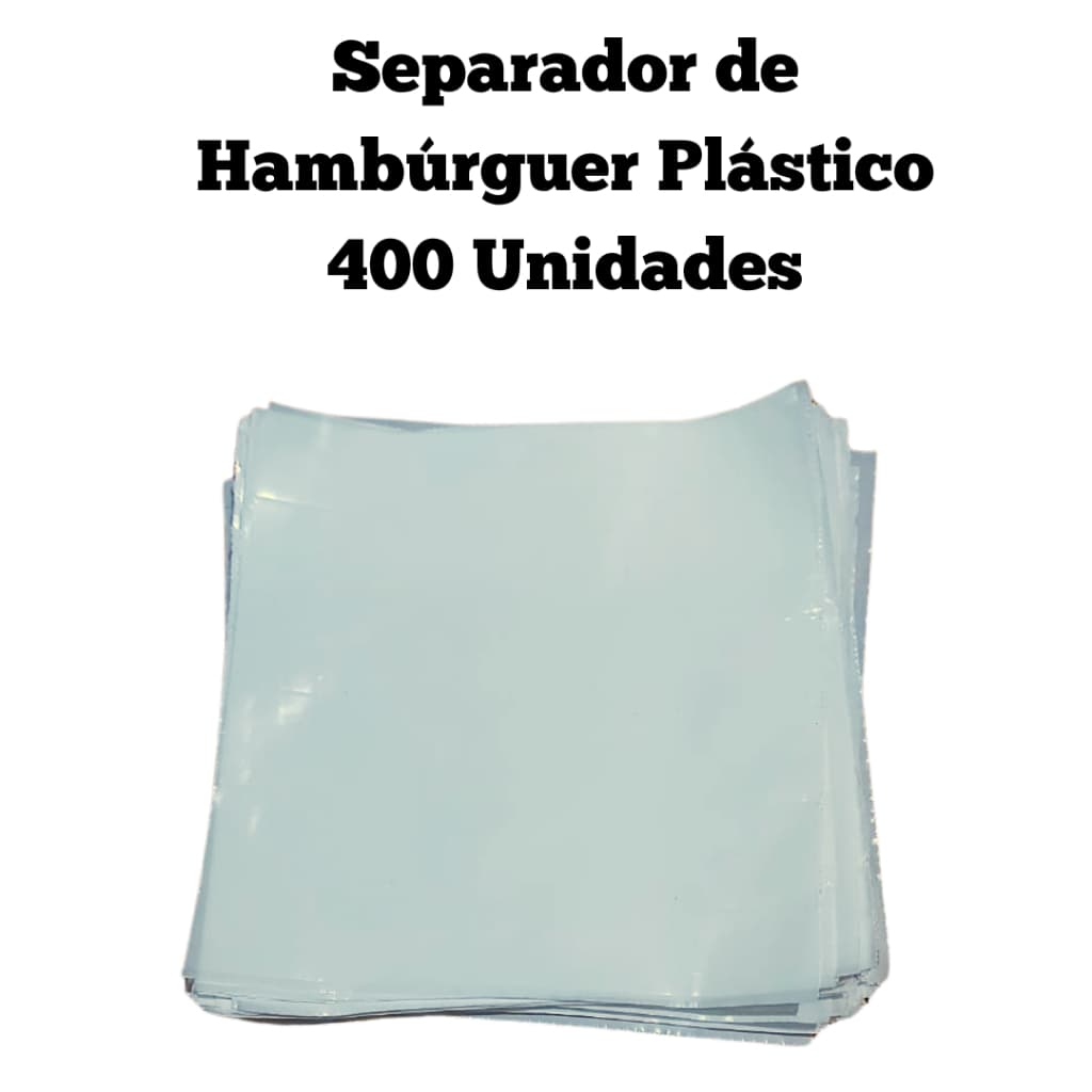 Separador de Hambúrguer Plástico 15x15 400 Unidades