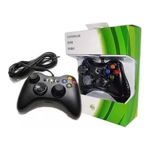 Controle De Xbox 360 Com Fio Para Video Game e PC/ Fat E Pc Joystick Jogo