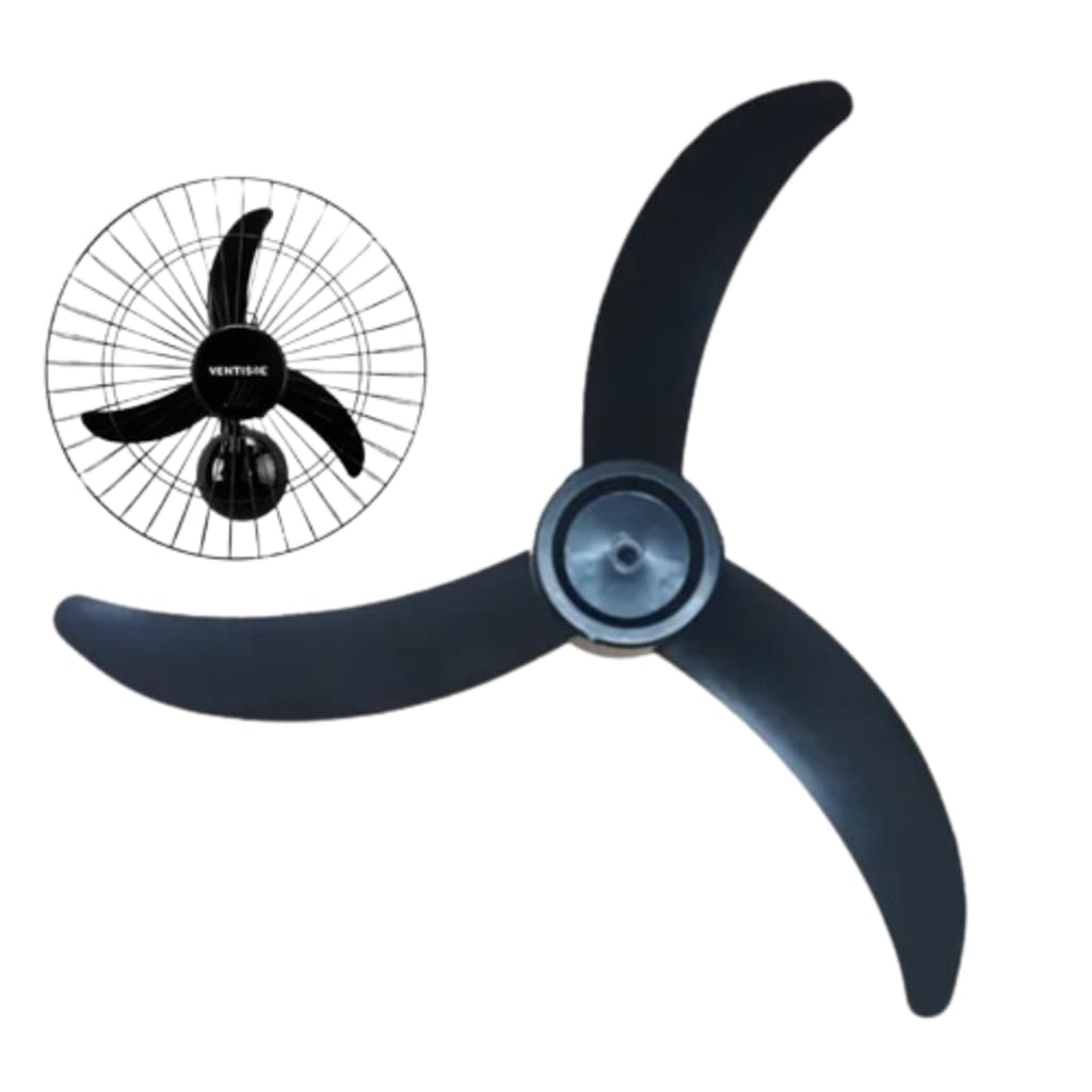 Hélice para Ventilador Ventisol 60cm – 3 Pás | Preta