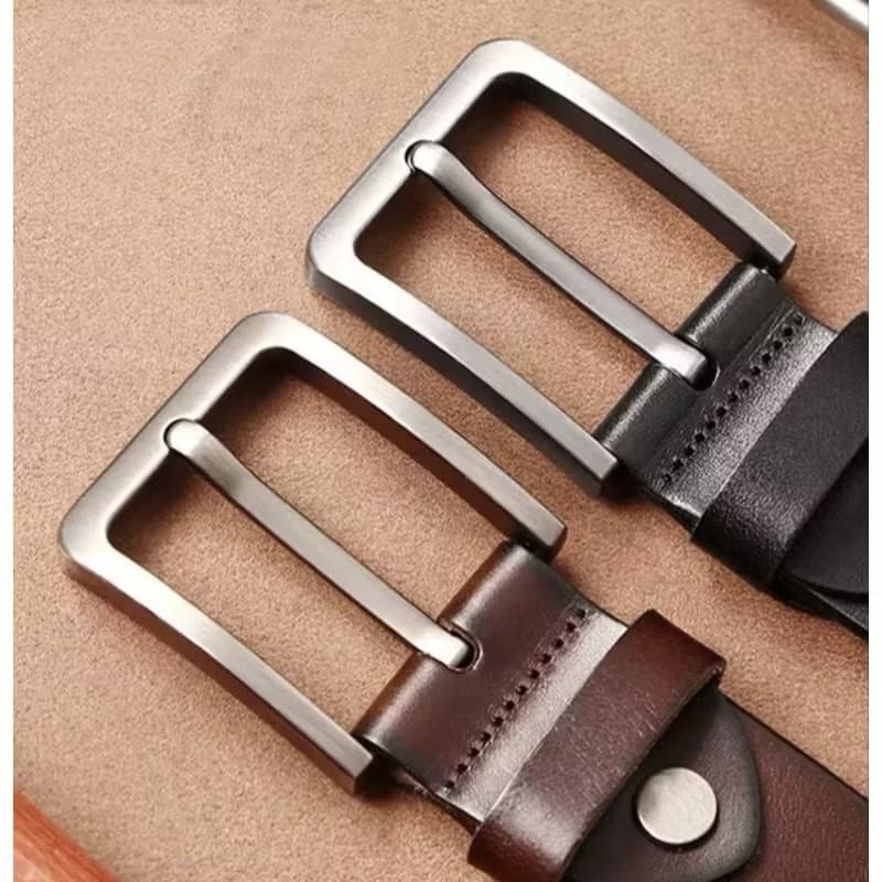 Cinto Social Masculino Casual em Couro sintético Resistente Preto e Marrom
