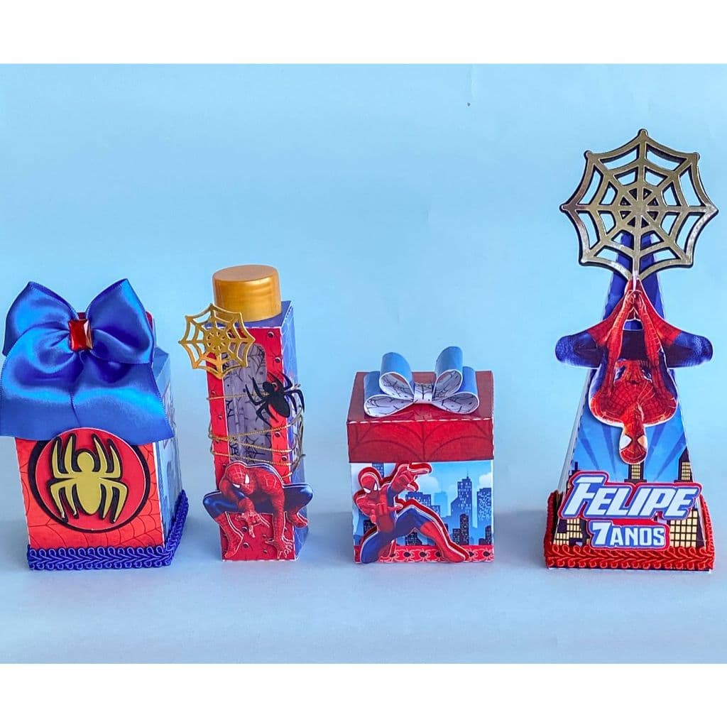Kit Festa Homem Aranha luxo - Spiderman - lembrancinha personalizada - papelaria personalizada luxo