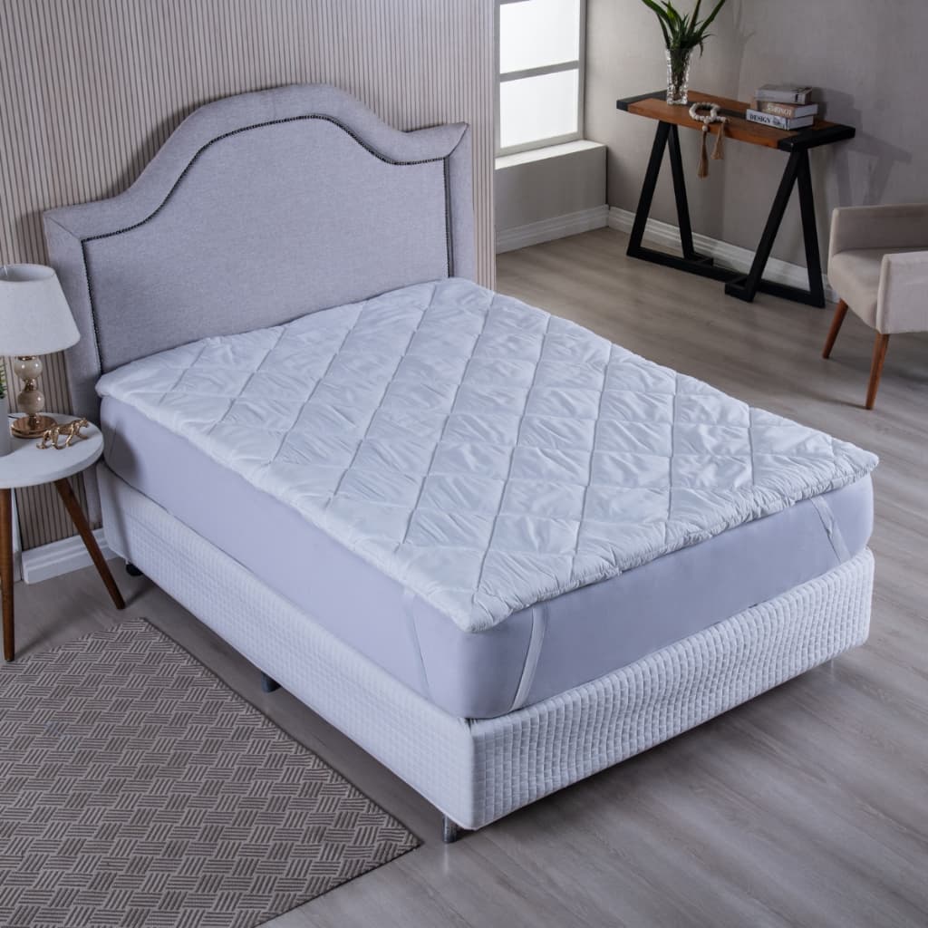 Pillow Top Casal Padrão 1,90m x 1,40m  Dupla Face Branco