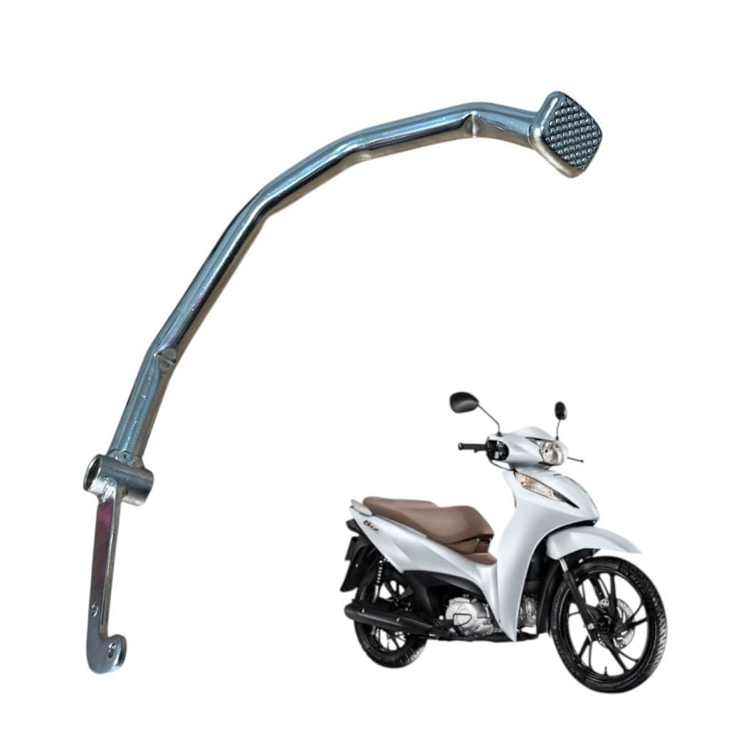 1x Pedal De Freio Cromado Para Moto Biz 125 2011 2012 Até 2017