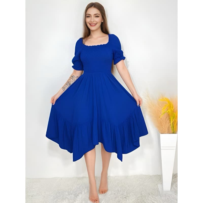 Vestido De Elaste  Moda Evangélica Com Manga Bufandox