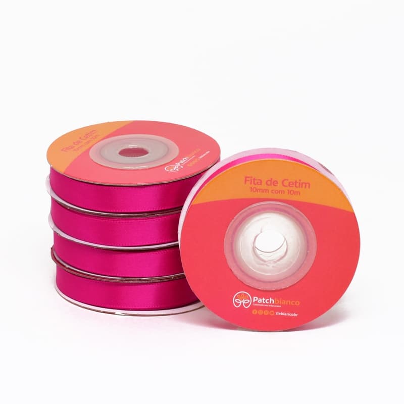 FITA DE CETIM - MAGENTA 10MM X 10M