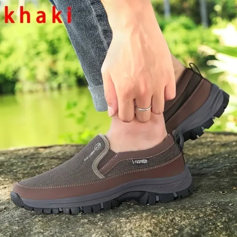 Tênis Slip On Masculino Impermeável Esportivo Casual Confortável Resistente e Antiderrapante