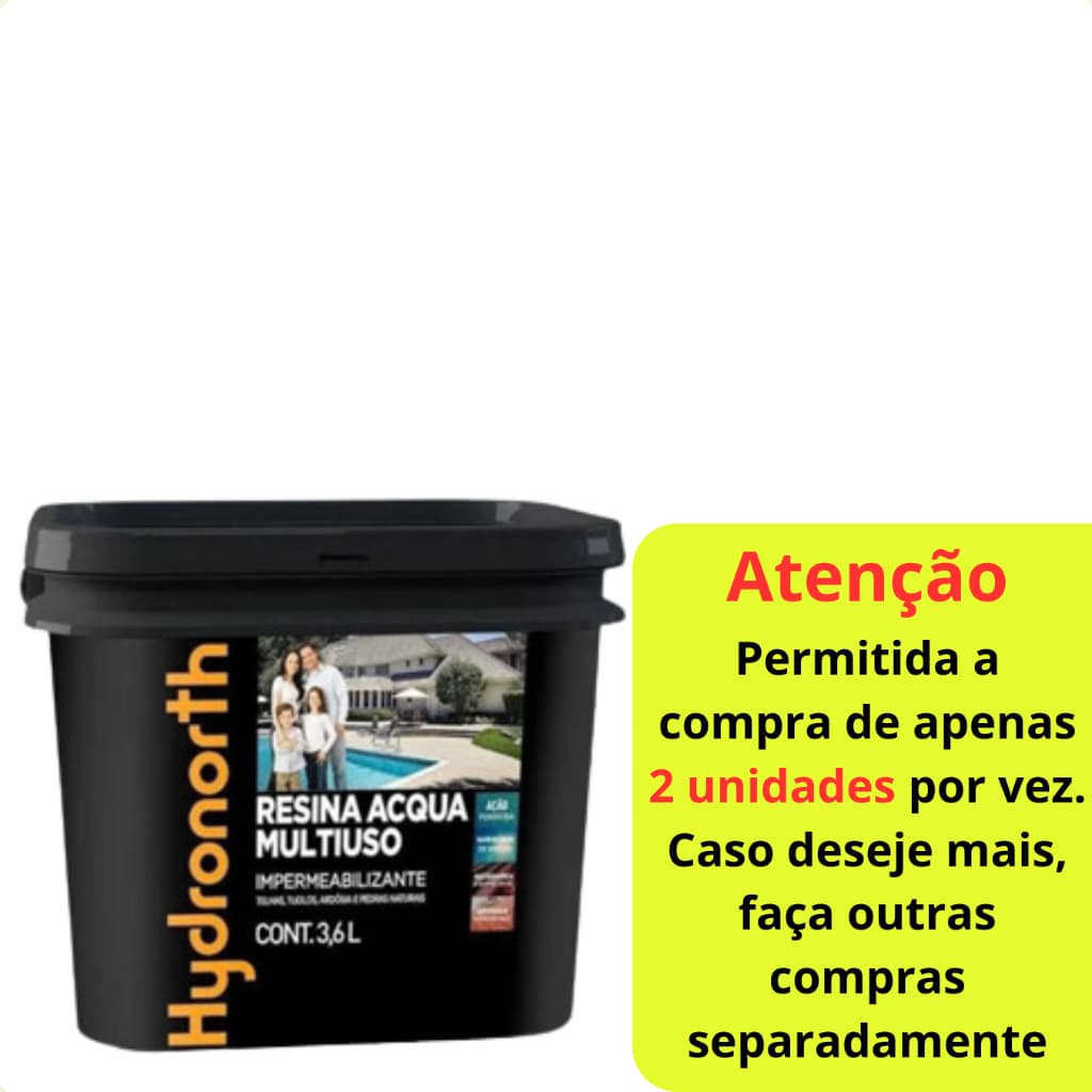Resina Acqua Impermeabilizante Cores 900ml e 3,6l Hydronorth