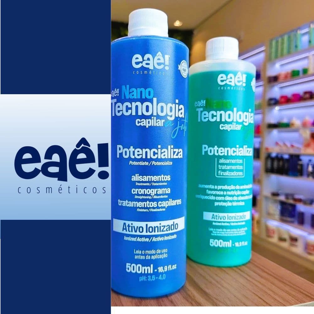 Capilar Potencializador com Nano Tecnologia Azul ou Verde Eaê Cosmeticos
