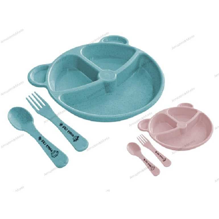 KIT REFEICAO COM PRATO E TALHER INFANTIL