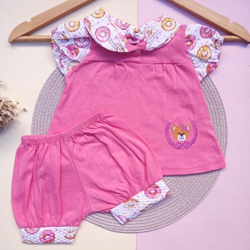Conjunto bebê blusa e short roupa de bebê