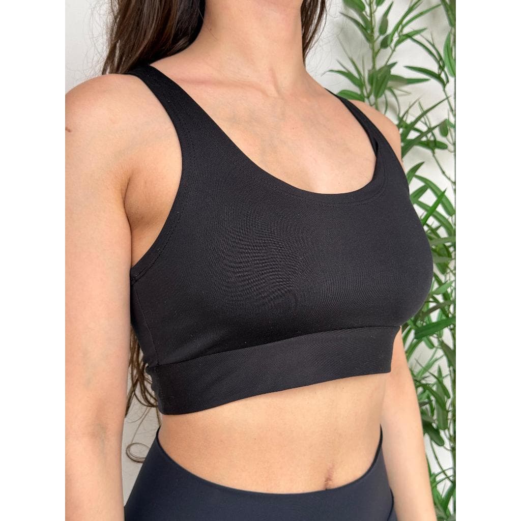 Top Fitness de Academia Simples Treino dia a dia Estampa Lisa Básico Confortável Dia a Dia