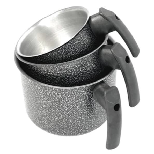 Canecão / ou kit ou jogo leiteira preto Craqueado cabo de baquelite - Canecão orla quadrada Fervedor Cozinha