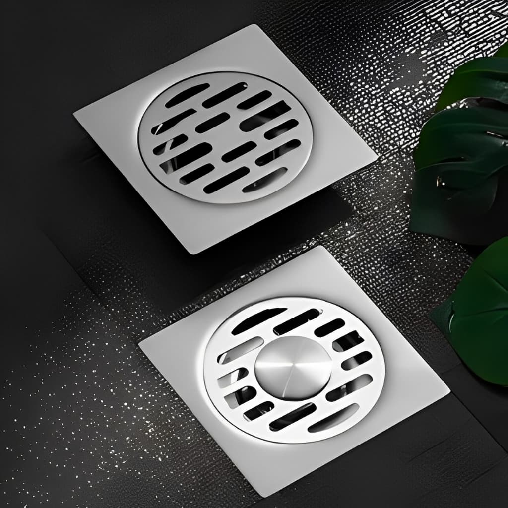 Ralo Inteligente 10x10CM/ 15x15CM Quadrada Fecha Cheiro Automática Anti Inseto Veda Odor SUS201