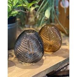 Vaso Decorativo em Vidro Murano  Vaso De Vidro Simplesmente Projetado Com Folhas Em Forma De Leque