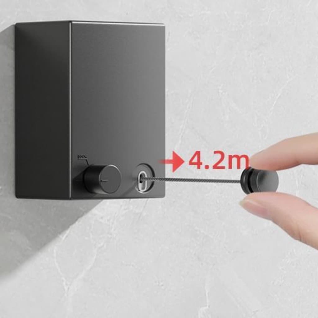 Varal Retrátil Invisível Corda de Aço Sem Perfuração, Compacto e Resistente varal apartamento