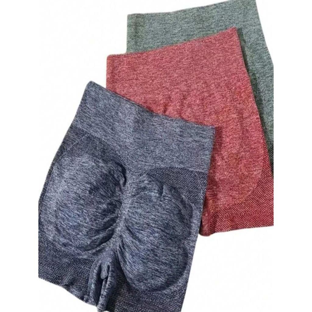 kit 3 Short Levanta Bumbum Legging Curto Academia Cintura Calça Esportiva