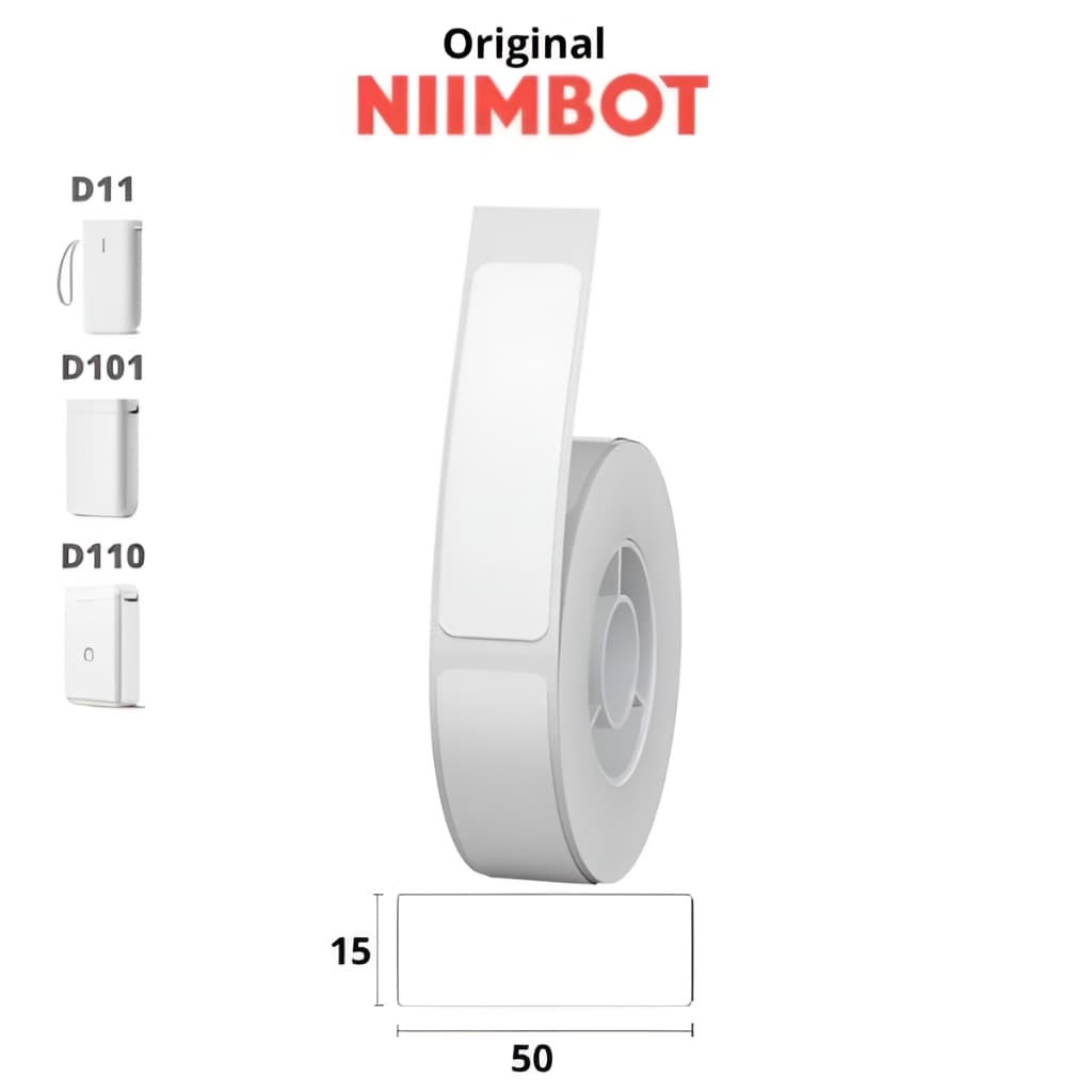 1 Rolo Etiqueta Niimbot D110 D101 D11 15x50mm (130pçs)