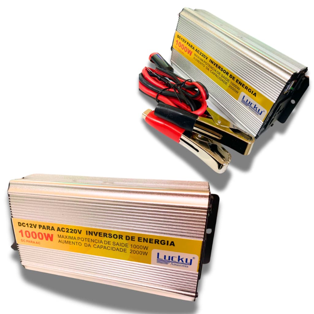 Inversor De Energia Tensão Onda Modificada 12v Para 110V 1000w e 12v/220v Carro Durabilidade