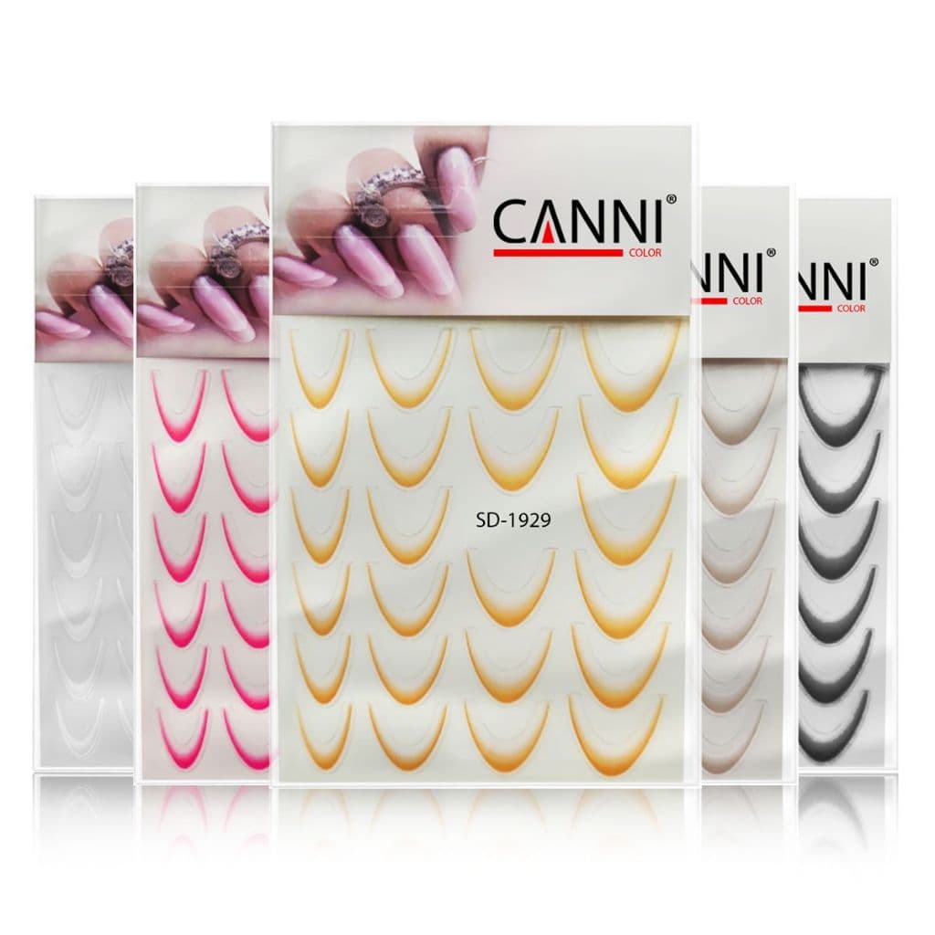 adesivo reversa unhas 3d  molde 115 unidades canni color