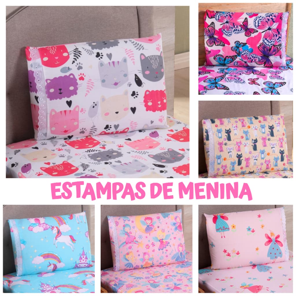 Kit 2 Fronha Com Lesinha Estampada 50 X 70