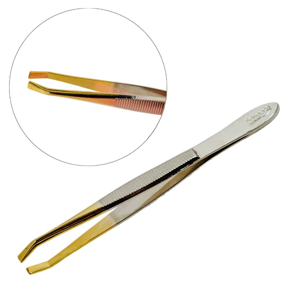 Pinça Sobrancelha Reta Estreita Edel Solingen Aço Inox 9cm