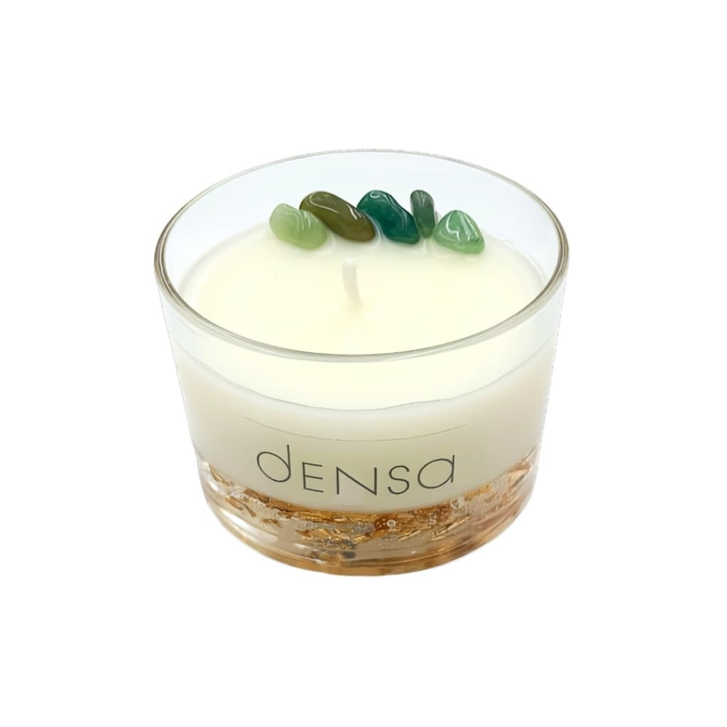 Vela Aromática Perfumada Quartzo Verde Floral Amadeirado Crystal Pedra Energia Presente Casa Decorar