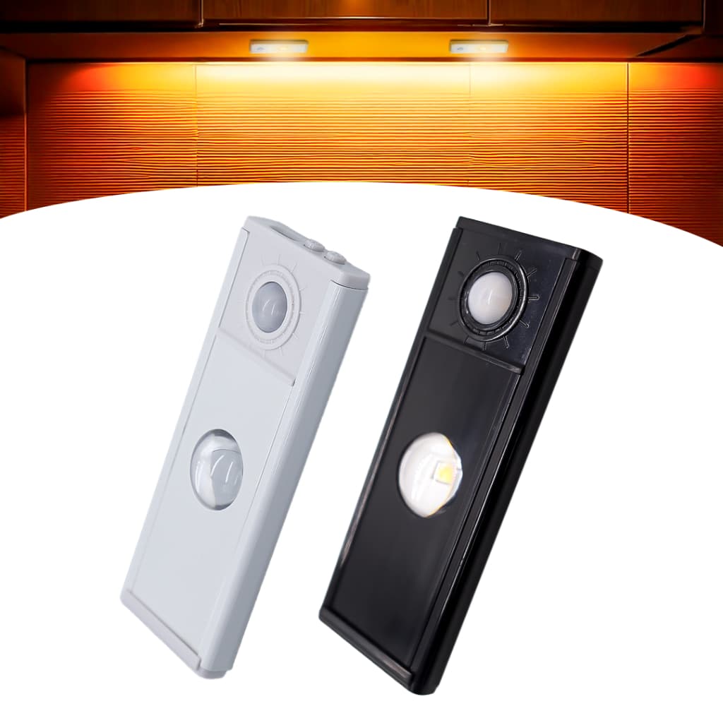 Luminária Pontual Barra Usb Recarregável Led Com Sensor 10cm Preto ou Branco