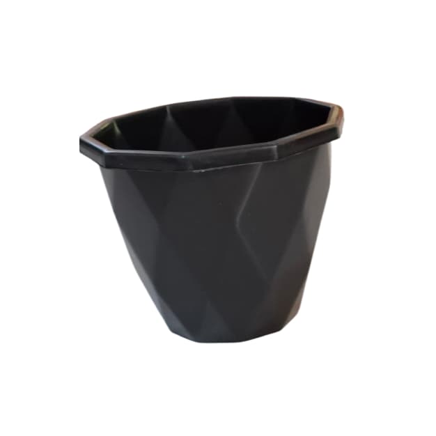 Vaso de Plástico Diamante Tam°8 Marrom e Preto 6 unidades
