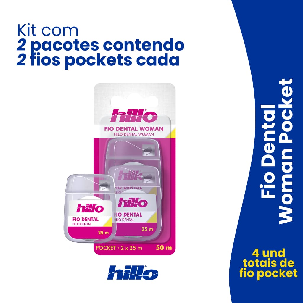 Kit com 2 Unidades - Fio Dental Hillo Mulher 25m – Sofisticação e Praticidade para Mulheres Modernas