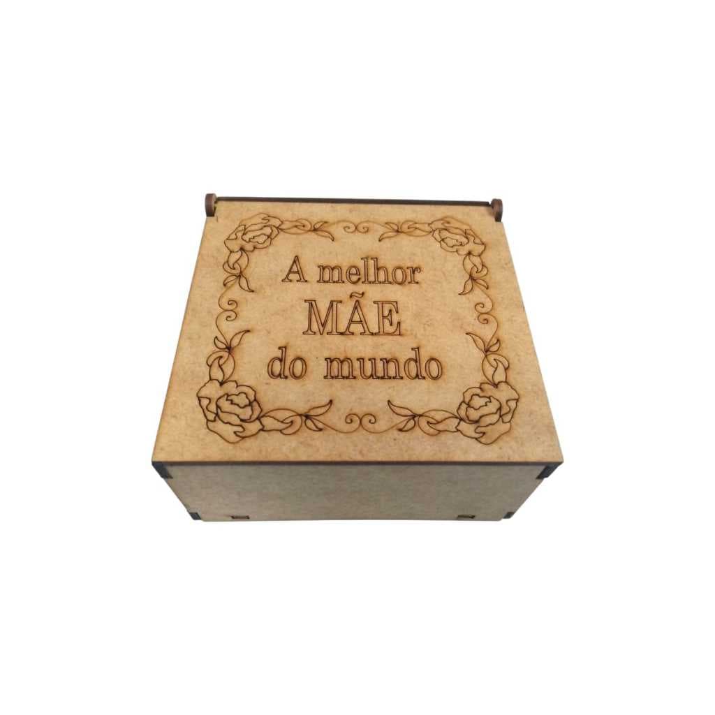 kit com 30 caixinhas de dias das mães em MDF corte a laser 10 x 10 x 5