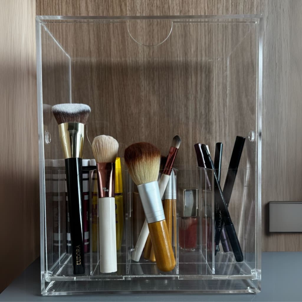 Organizador De Pincéis e Maquiagens Elegante Acrílico 3MM