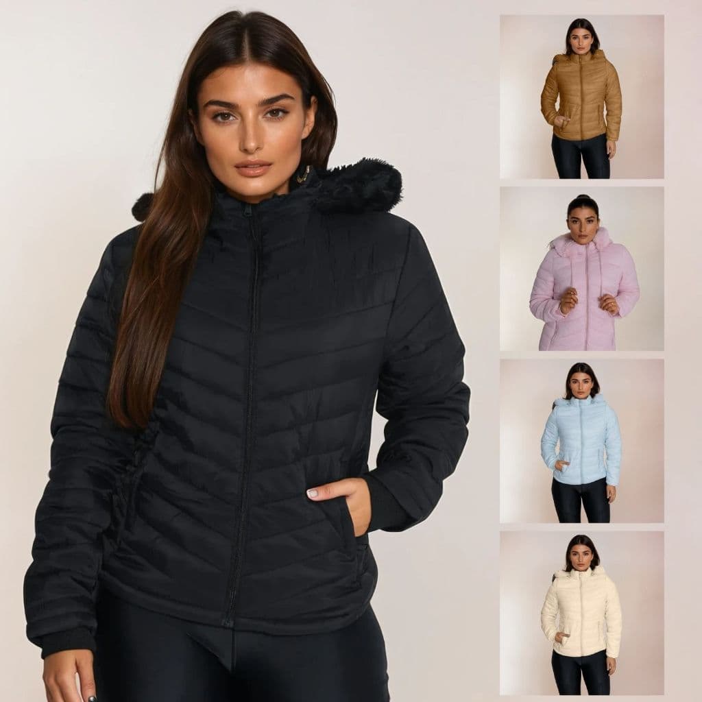 Jaqueta Bobojaco Feminina Peluciado Puffer Original Colorida Inverno