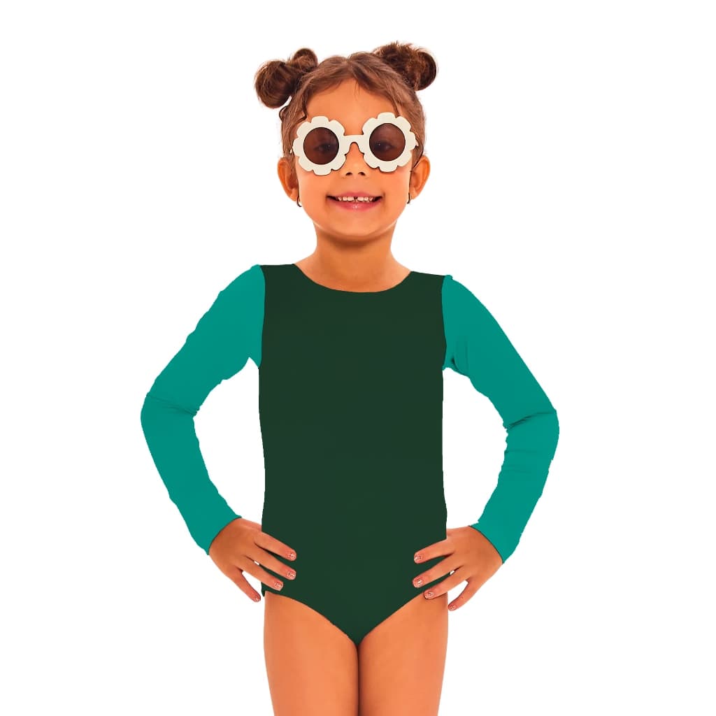 Body Maiô Proteção Solar Uv50+ Infantil Praia Piscina Verão