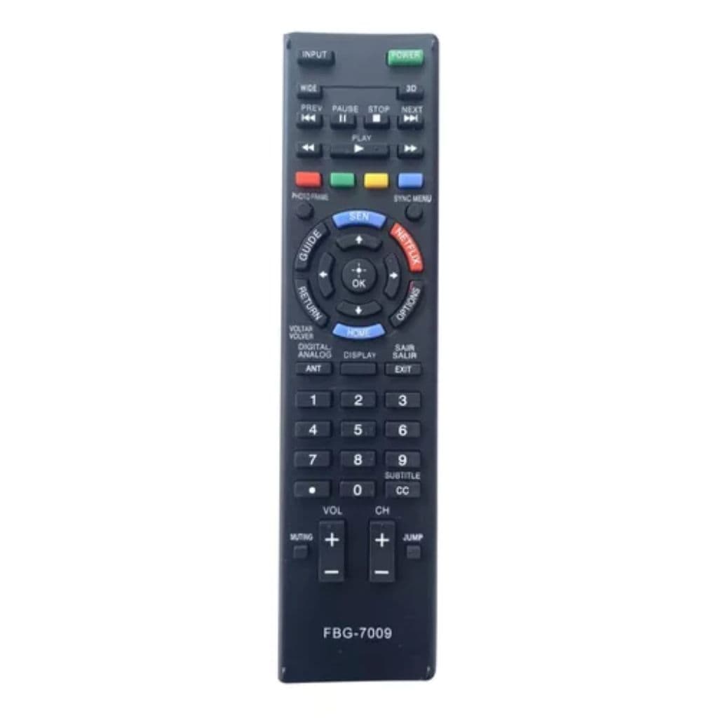 CONTROLE REMOTO COMPATÍVEL TV SONY SMART RM-YD095 MAX 7009