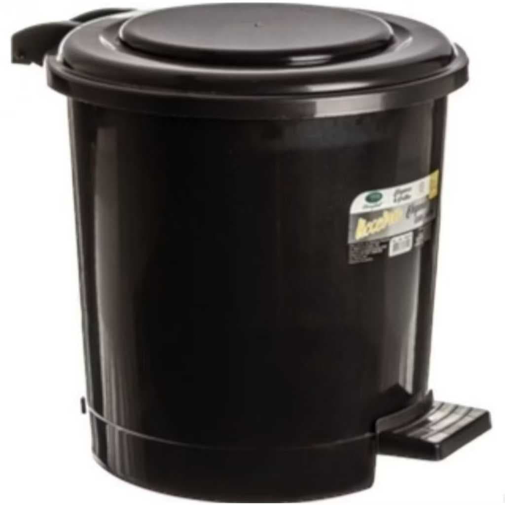 Lixeira plástica cozinha banheiro área com Pedal 7,5 Litros Plasmarc