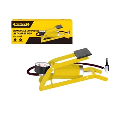 Bomba De Ar Portátil Com Pedal Mangueira 50cm De Encher Pneu Moto Carro Bike Bola Para uso doméstico e viagem essencial