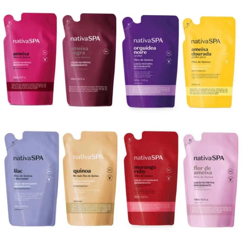 REFIL HIDRATANTE NATIVA SPA OBoticário escolha o seu! 350ml REFIL