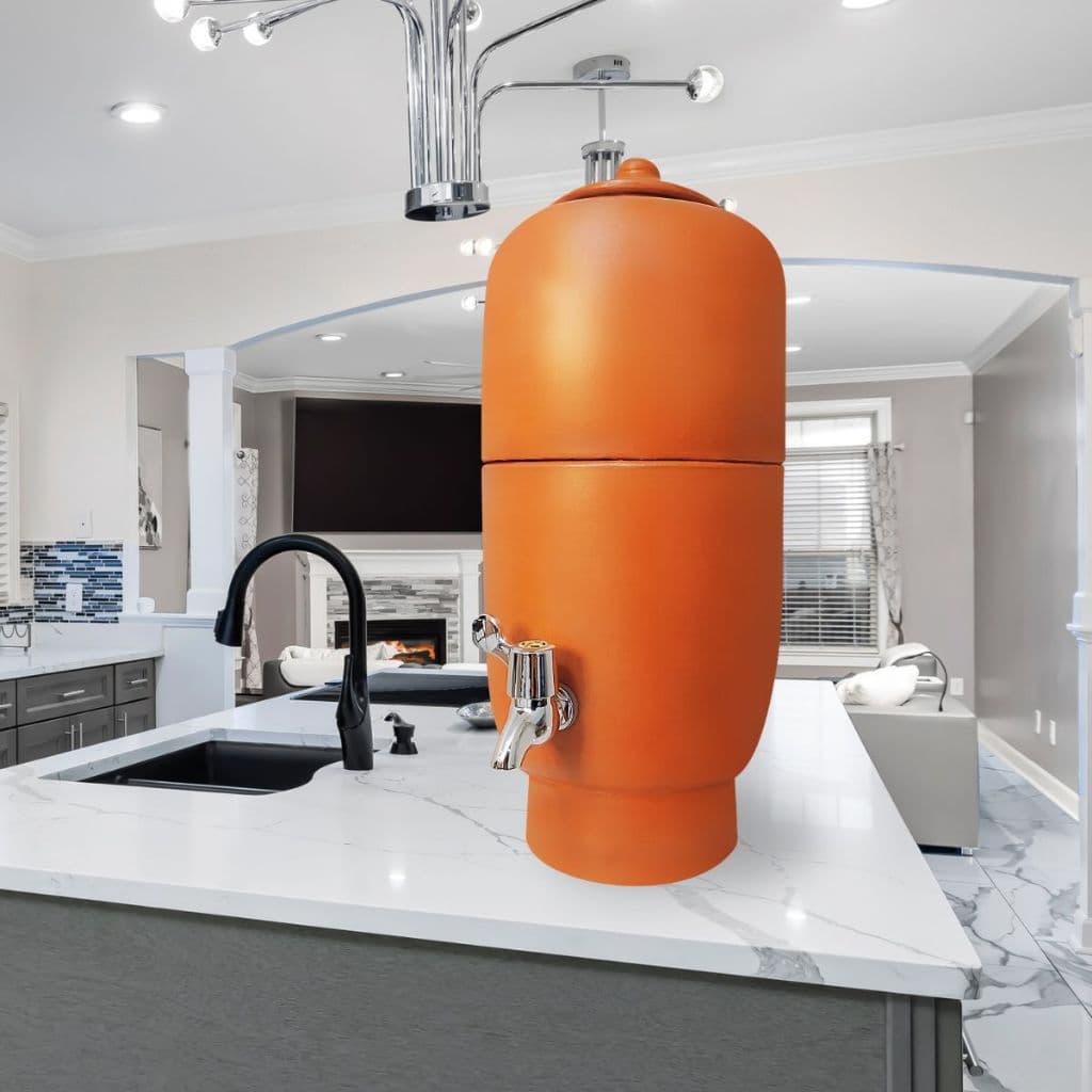 Purificador De Agua Filtro Barro Com Torneira Para Cozinha
