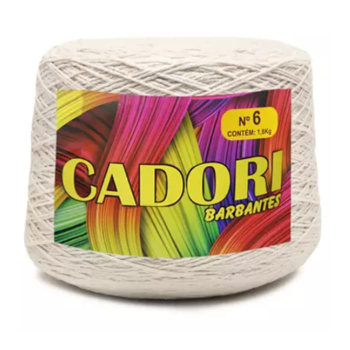 Barbante Cadori Cone Cru 1.8kg Extra Macio Fio 6 Big