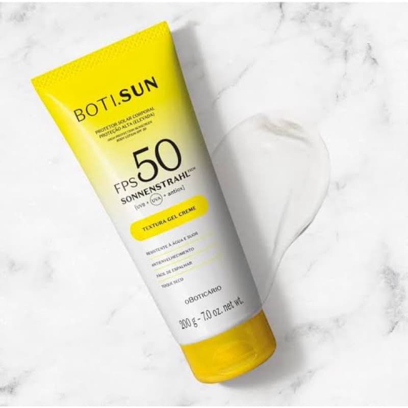 Protetor Solar corporal Gel creme Boti SUN Boticário 200g