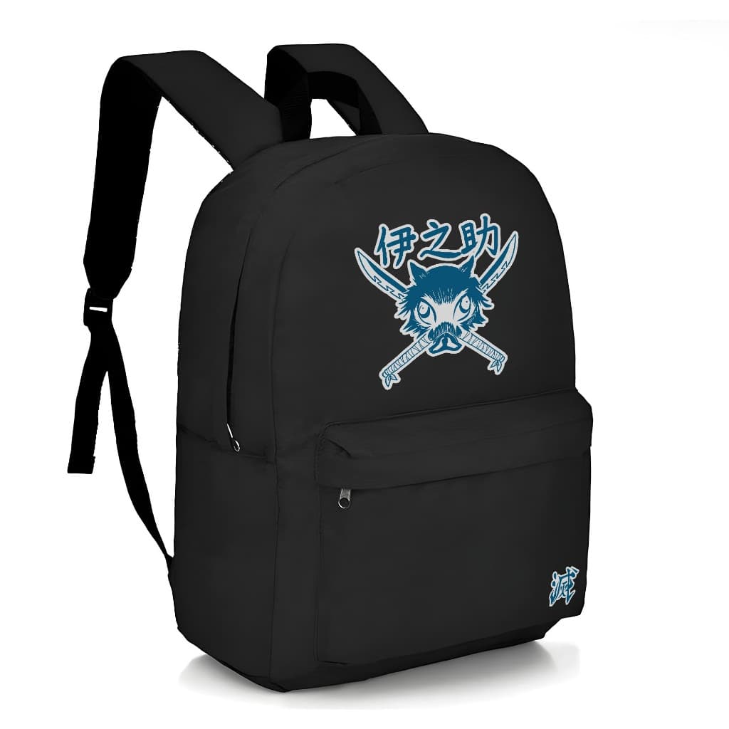 Mochila Escolar Infantil Animes Filmes Jogos Volta as Aulas Bolsa Unissex Estampada Inosuke Demon Slyer