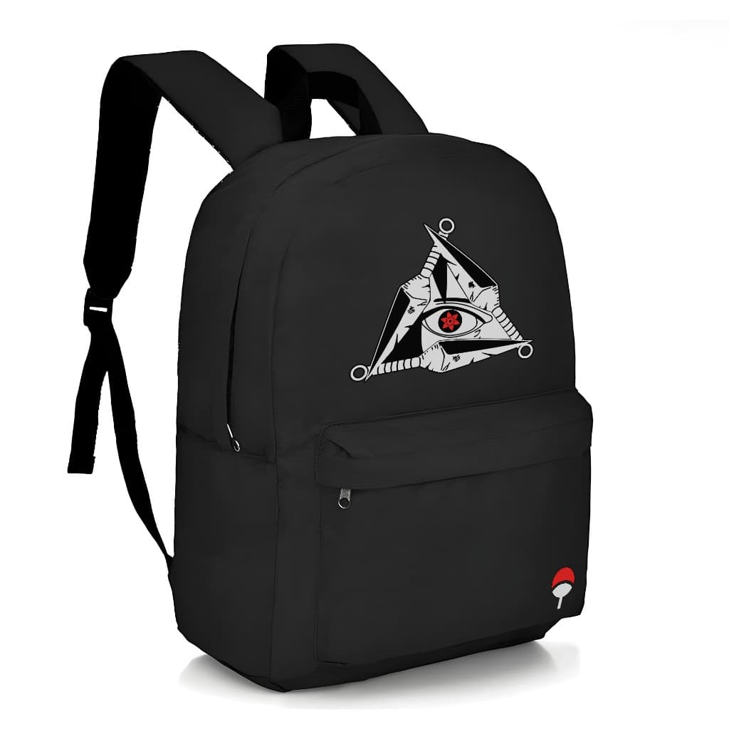 Mochila Escolar Infantil Animes Filmes Jogos Volta as Aulas Bolsa Unissex Estampada Uchiha Sasuke