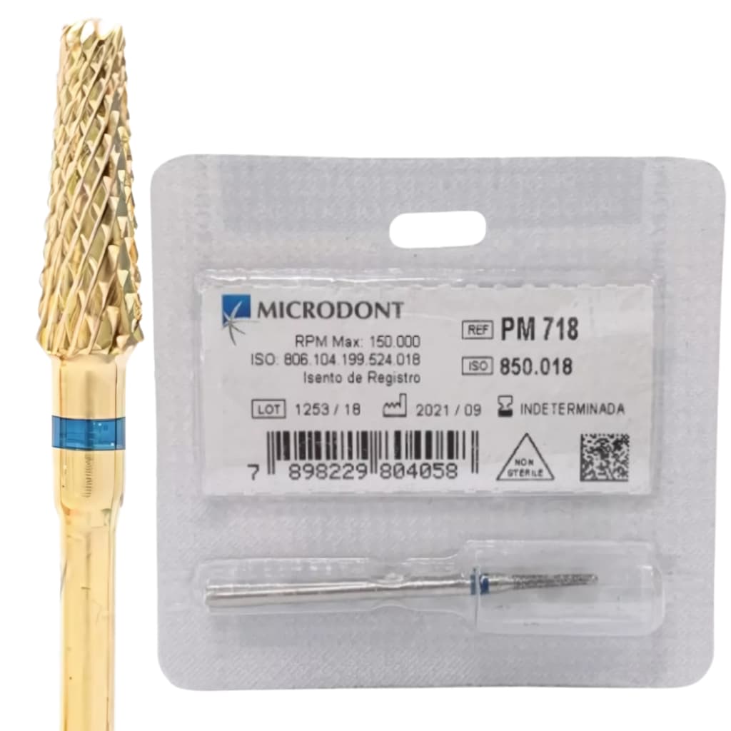 Kit brocas Profissinal de Tungstênio para Remoção Acabamento + Broca Diamanta  Microdont 718 cuticula Cutilagem Cuticula