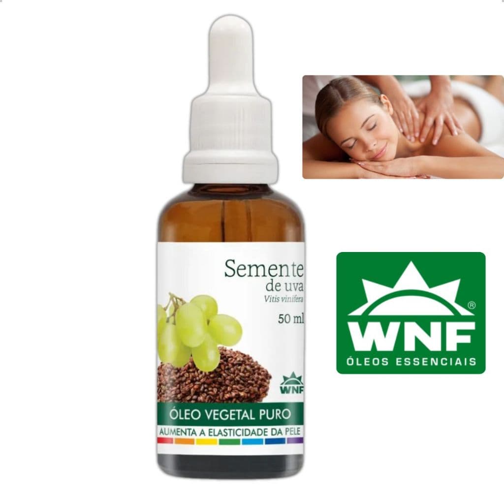 Óleo Vegetal Semente De Uva 100% Puro Prensado a Frio 50ml WNF