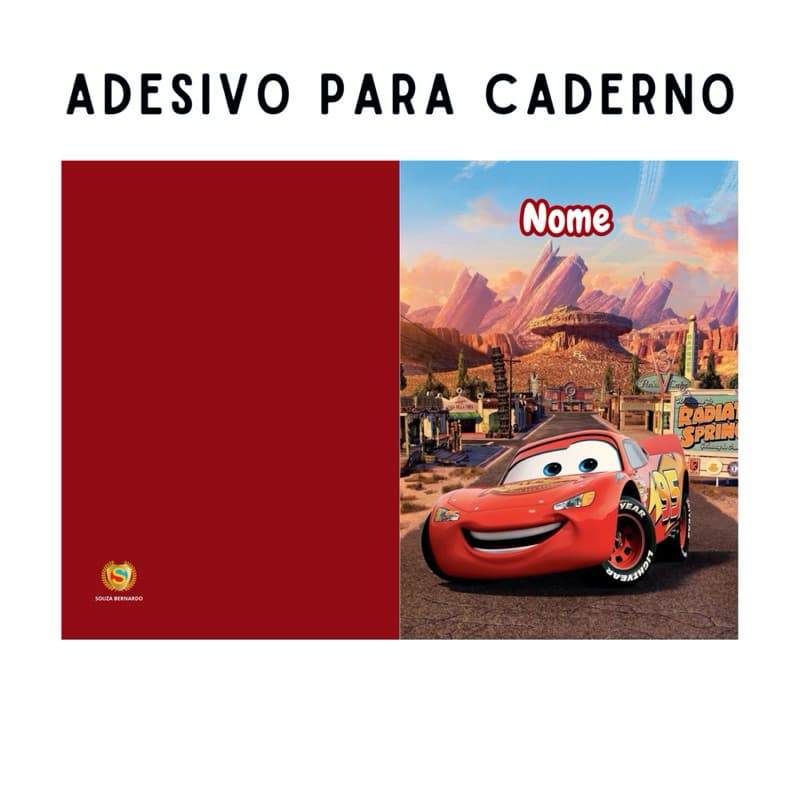 Adesivo Personalizado Relâmpago McQueen para encapar caderno