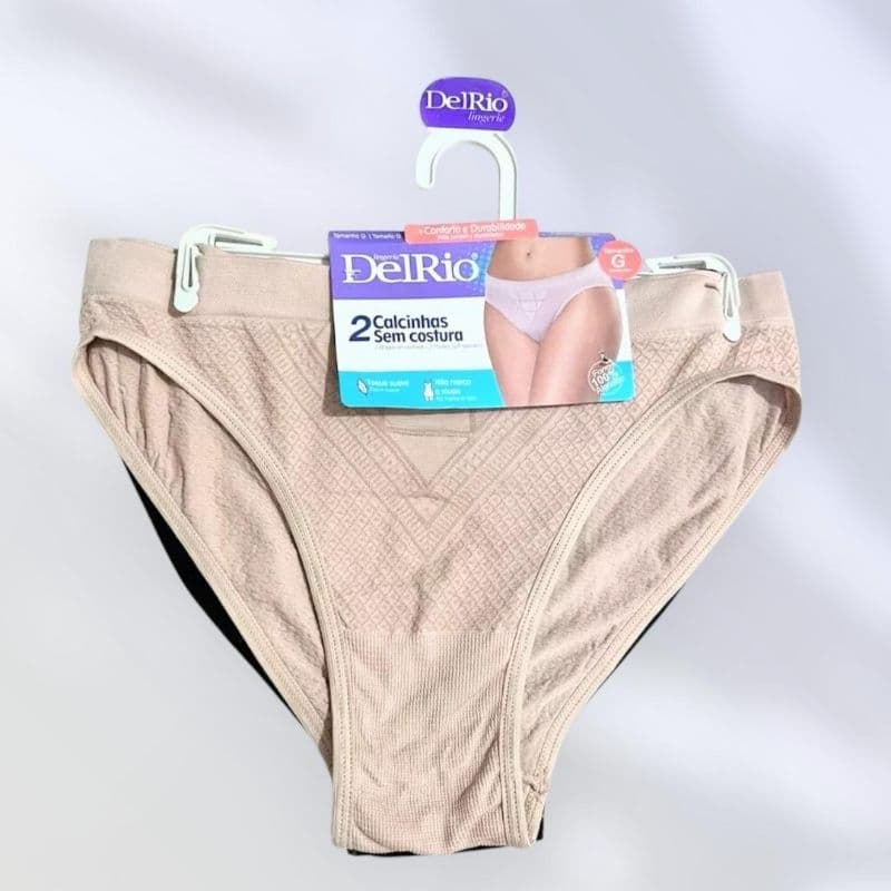 kit 2 calcinha  Delrio sem costura TM G/M