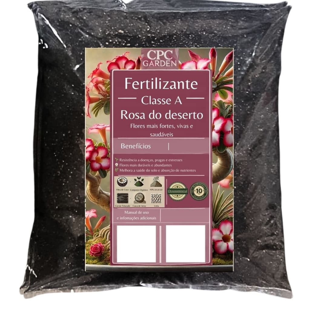 Fertilizante Organomineral Classe A CPC Garden Rosa do deserto