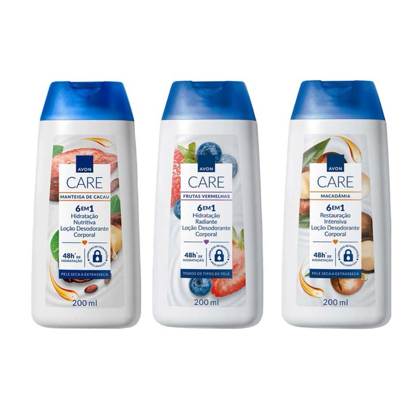 KIT 2 UNIDADES HIDRATANTE CORPORAL AVON CARE 200ML