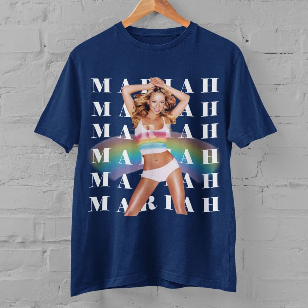 Camiseta Mariah Carey Heartbreaker Arco íris - UNISSEX 100% ALGODÃO