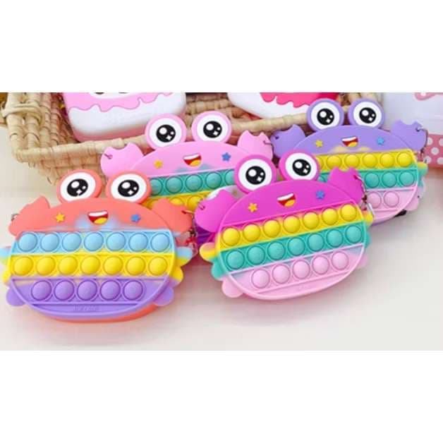 Unicórnio Saco Fidget Brinquedos Sensory Empurre Silicone De Armazenamento Bolha Popite Descompresion Bolsa Da Moeda